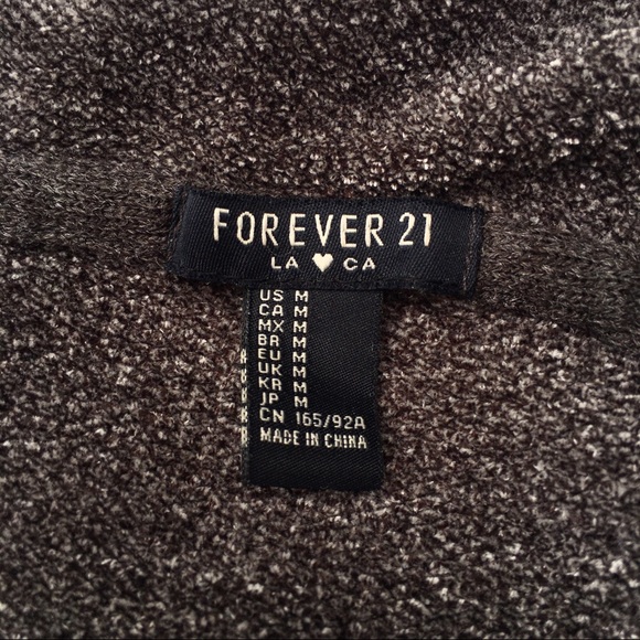 Forever 21 Gray Chenille Soft Hoodie Sweatshirt - Picture 2 of 11